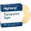 3M Highland„¢ Transparent Tape, 3/4" x 1296", 1" Core, Clear 5910341296